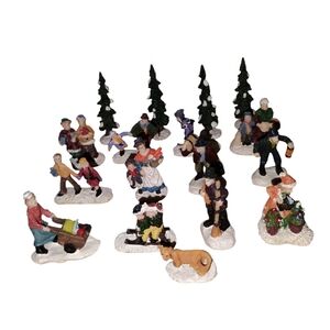 Festive Village Figurine Set